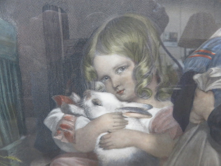 "Children and Rabbits" Print