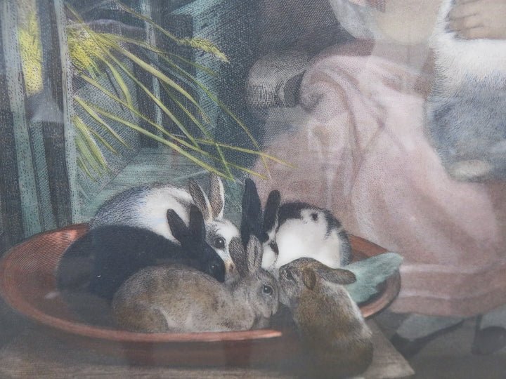 "Children and Rabbits" Print