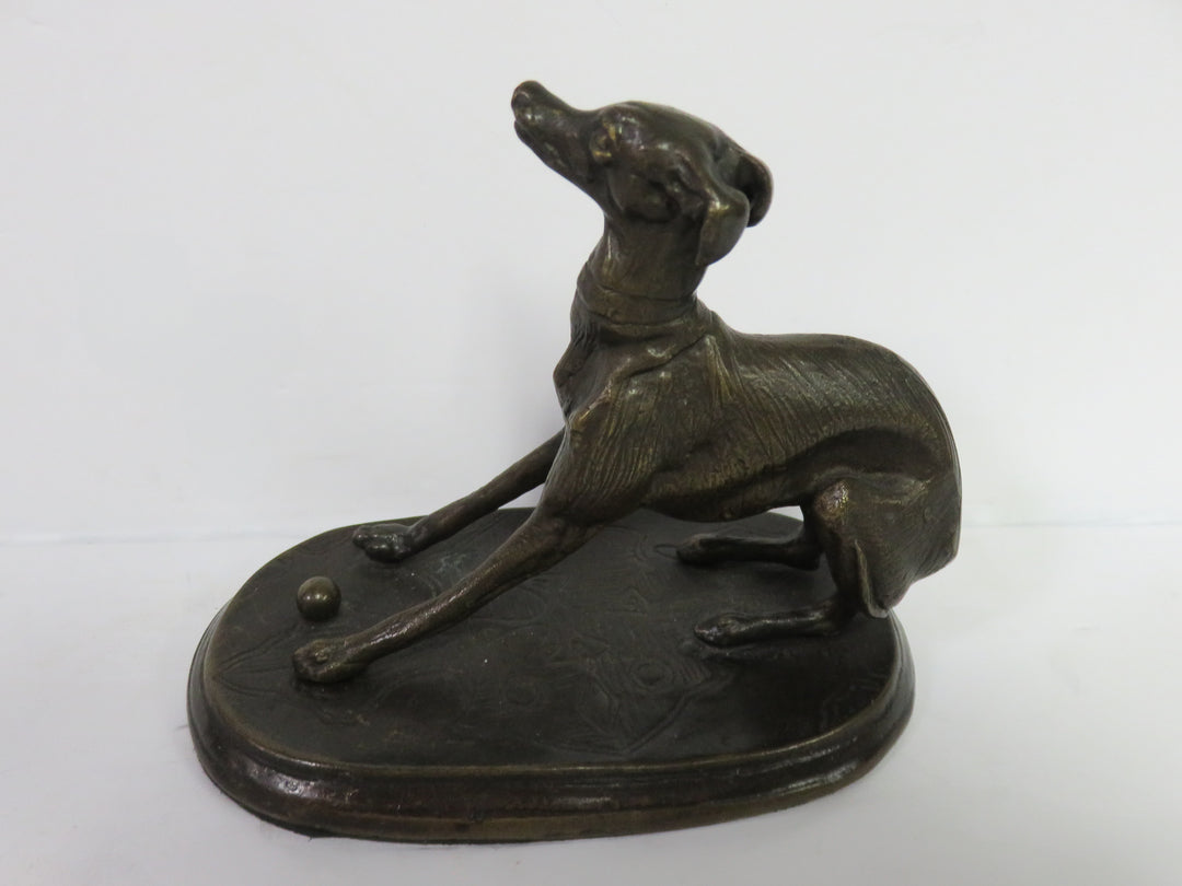 Bronze Greyhound with Ball