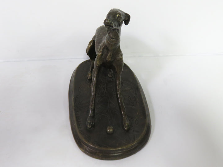 Bronze Greyhound with Ball