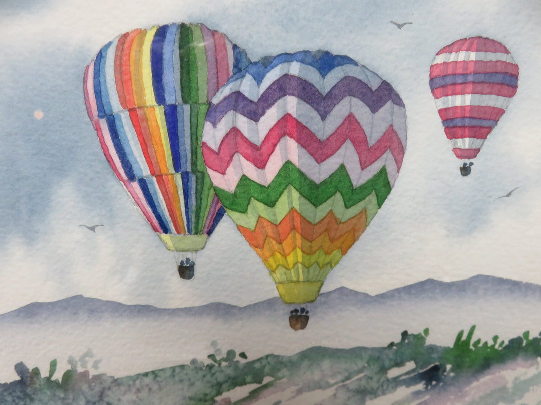 Hot Air Balloons Watercolor