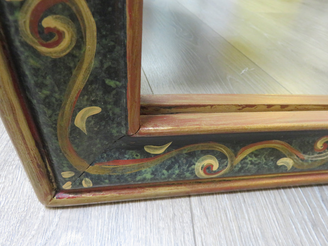 Mirror with Hand Painted Frame