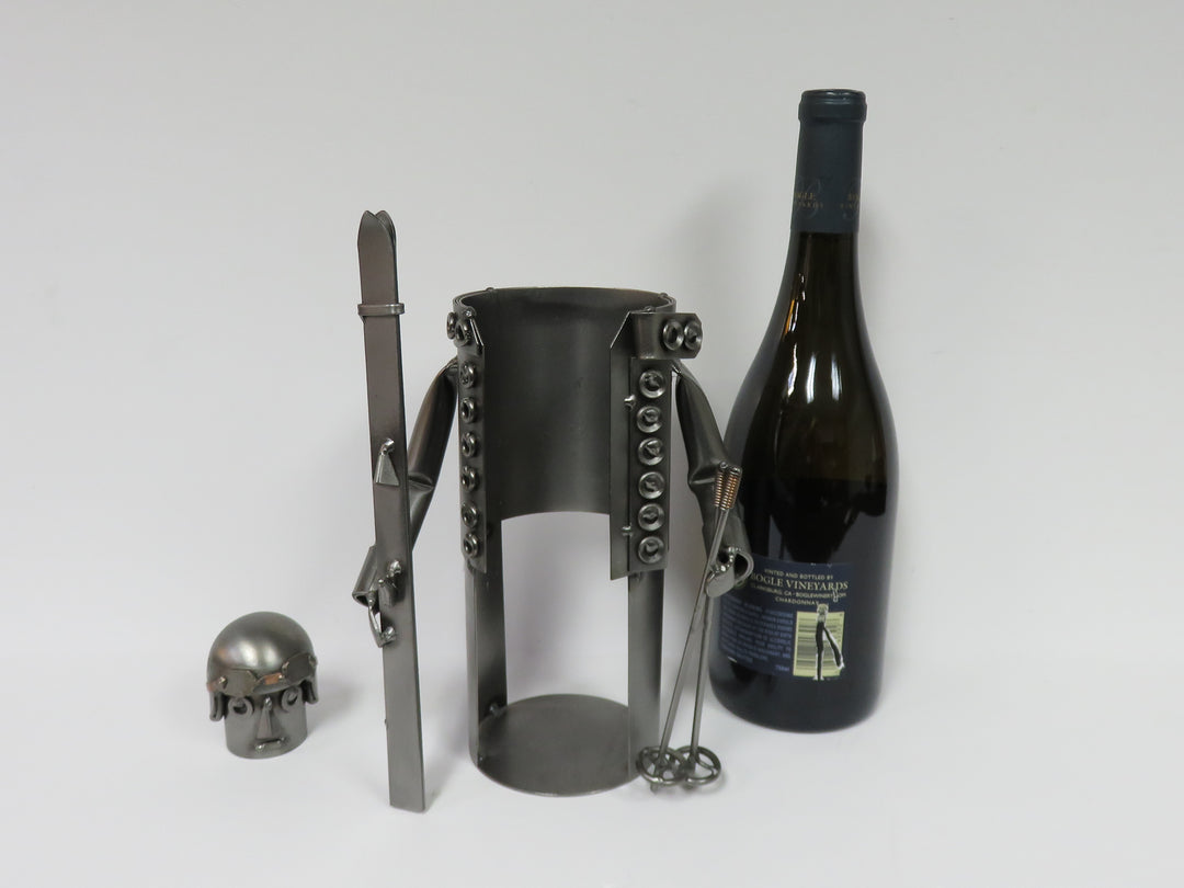 Skier Wine Bottle Holder