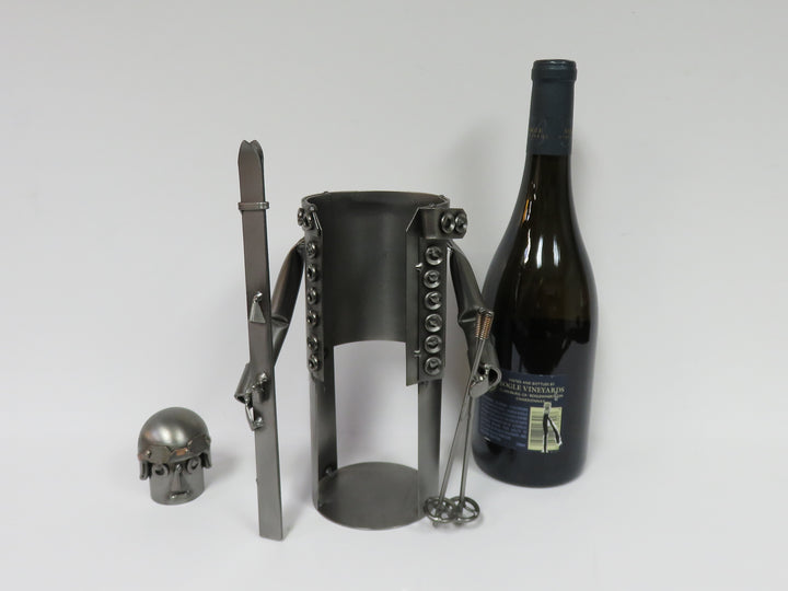 Skier Wine Bottle Holder