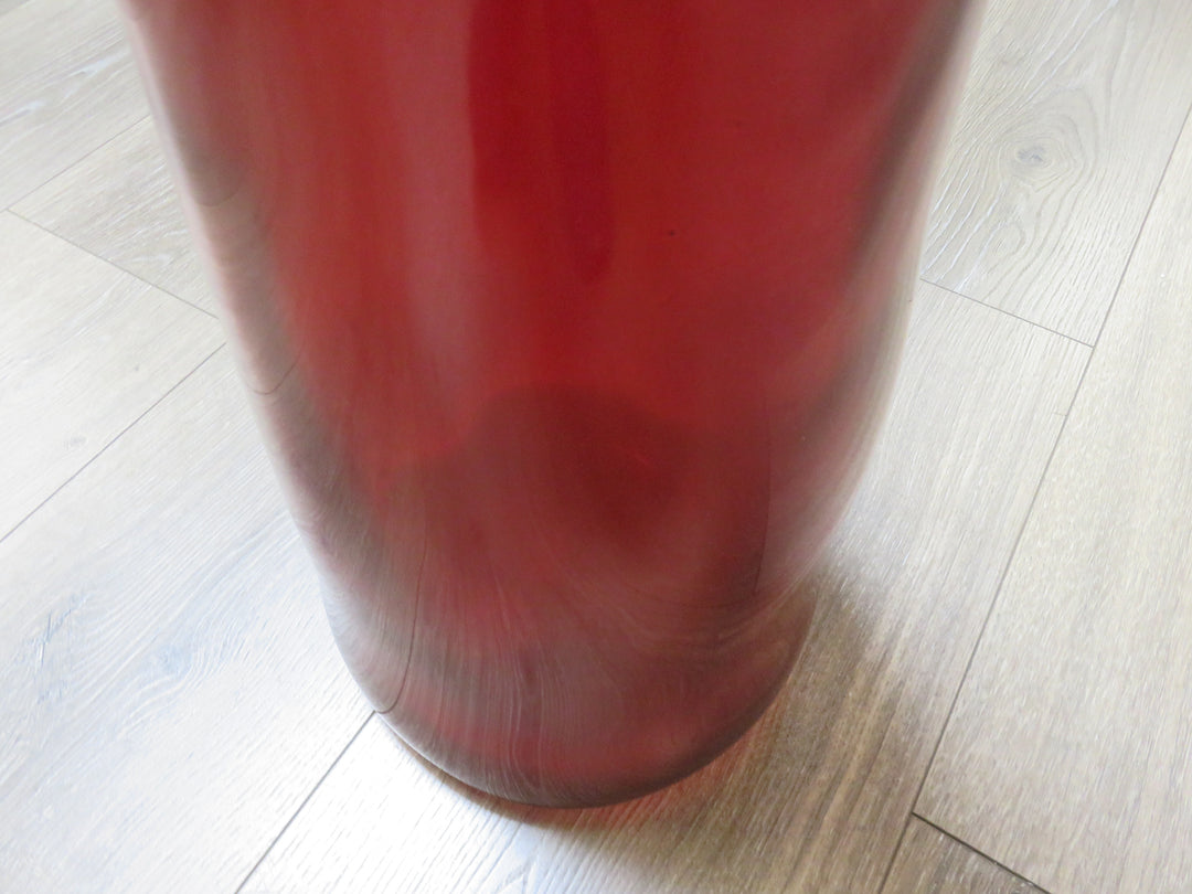 Red Glass Floor Vase