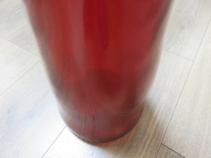 Red Glass Floor Vase
