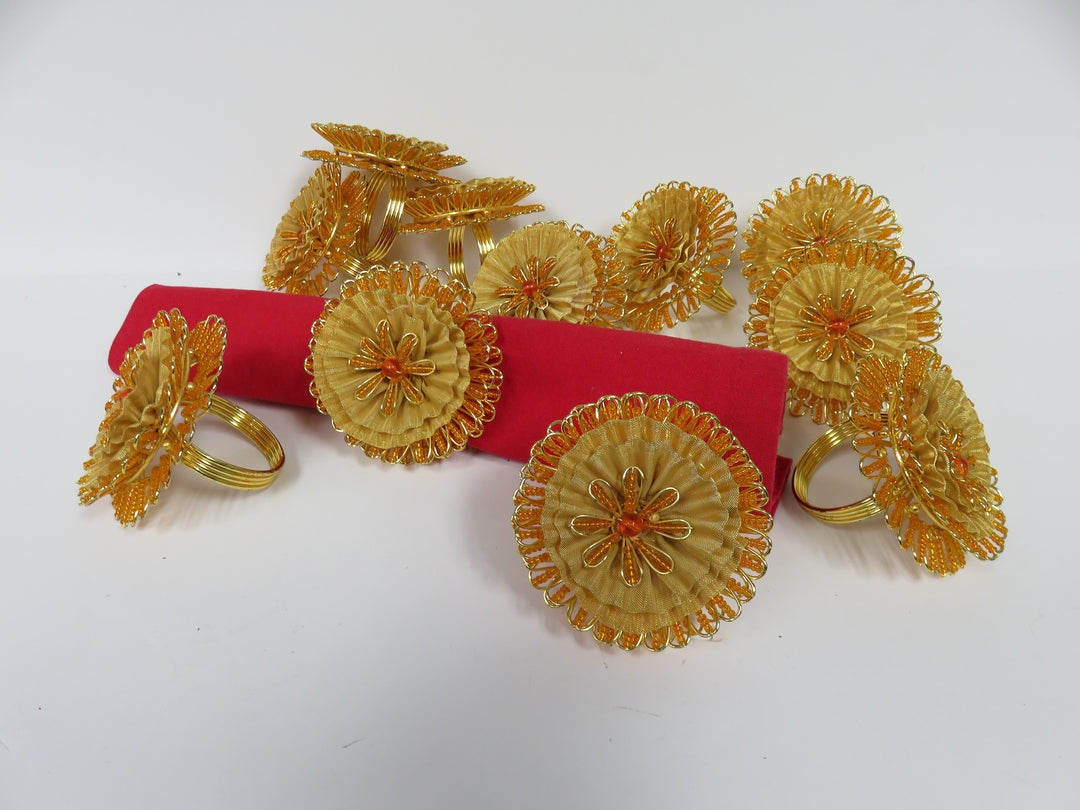 Gota Patti Flower Napkin Rings