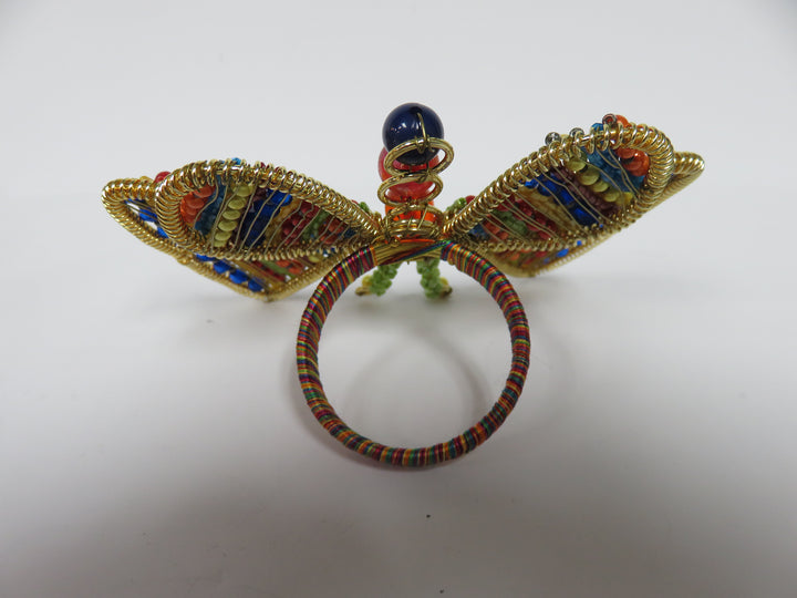 Beaded Butterfly Napkin Rings