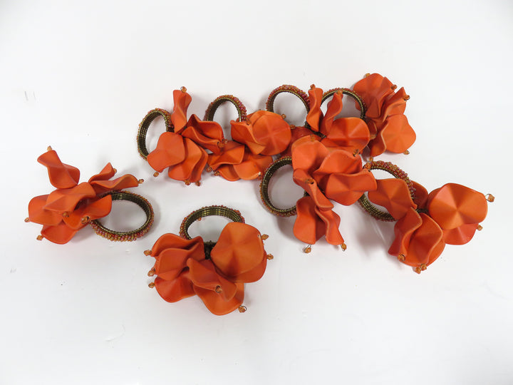 Orange Petal Napkin Rings