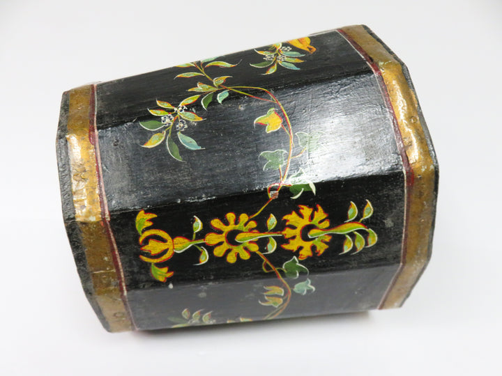 Folk Art Wood Planter/Basket