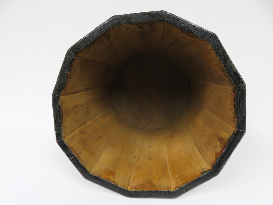 Folk Art Wood Planter/Basket