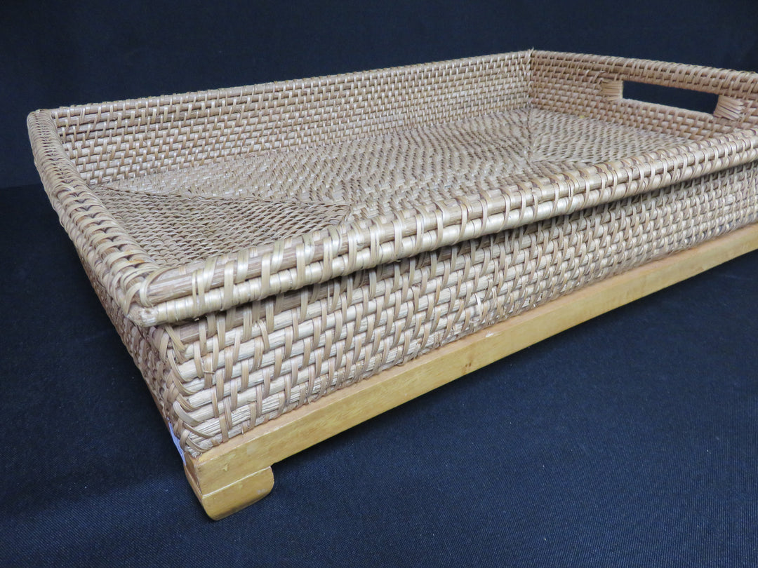 Footed Wood Frame Tray