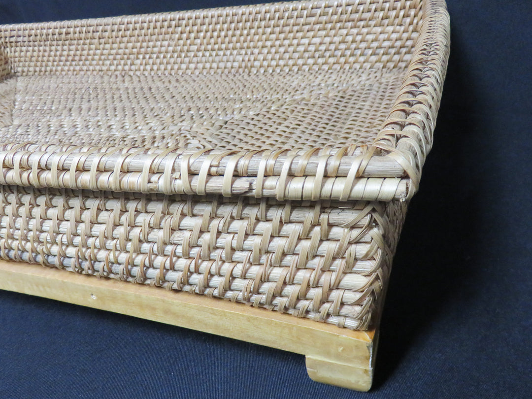 Footed Wood Frame Tray
