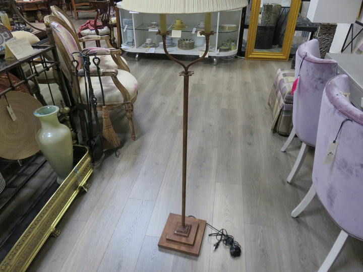 Two-Light Metal Floor Lamp