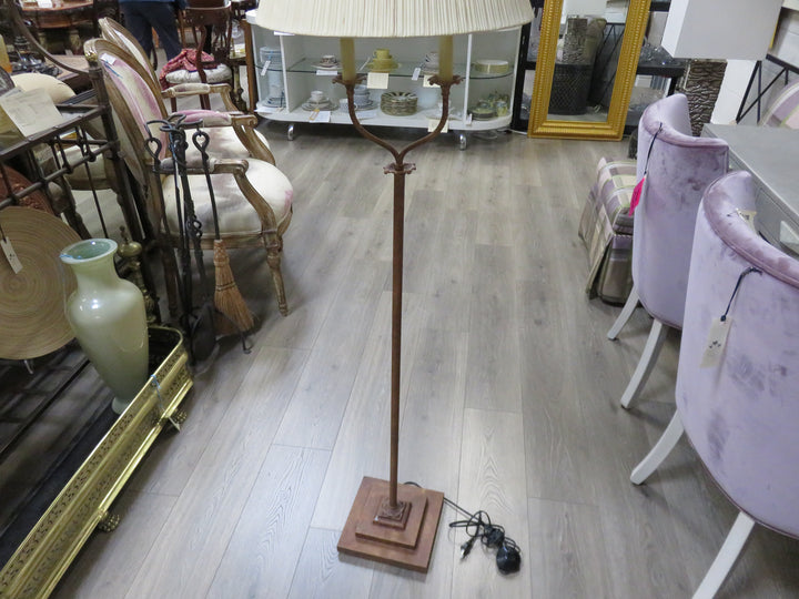 Two-Light Metal Floor Lamp
