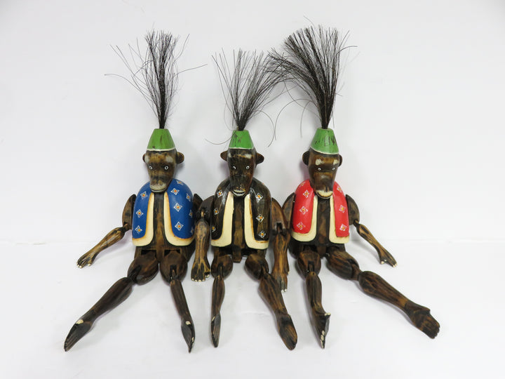 Vintage Trio of Articulated Monkeys