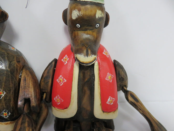 Vintage Trio of Articulated Monkeys