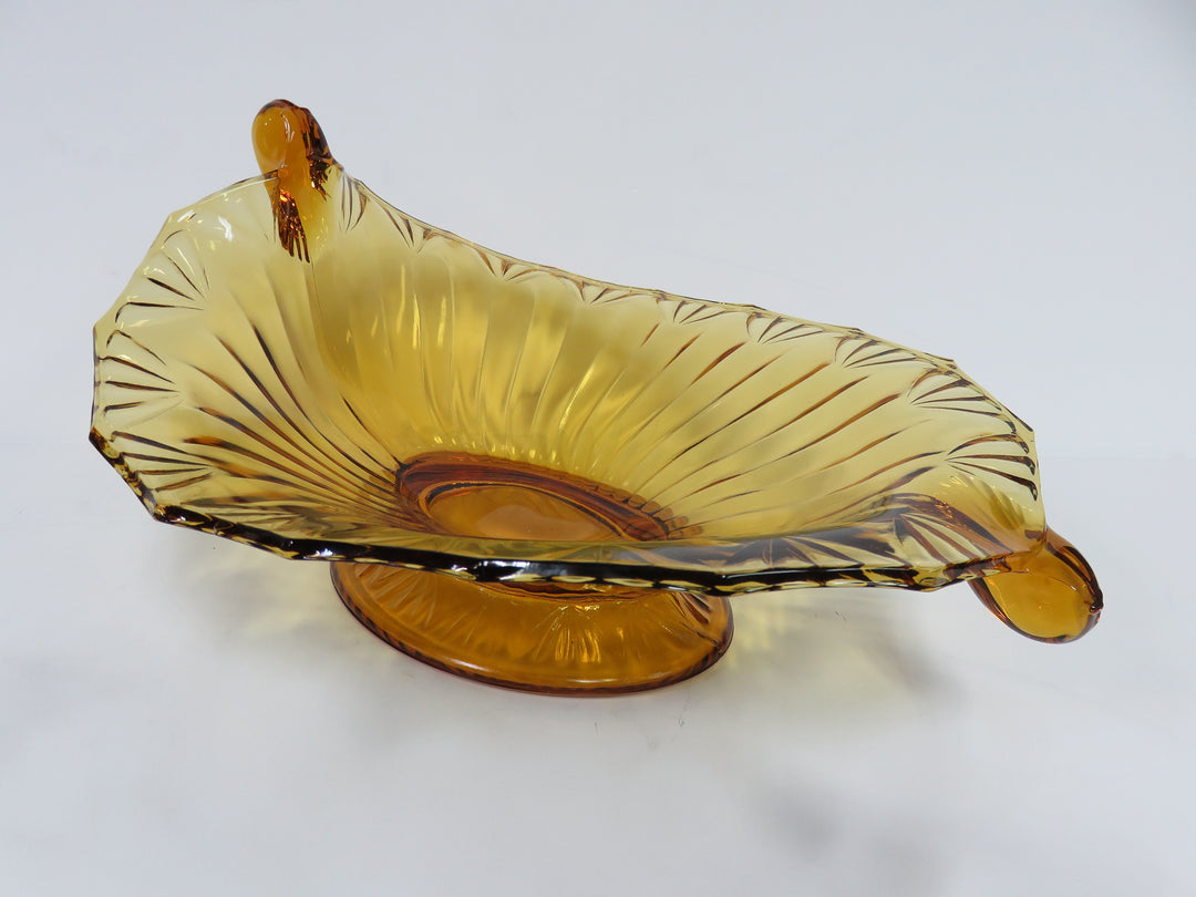Amber Leaf Shaped Bowl