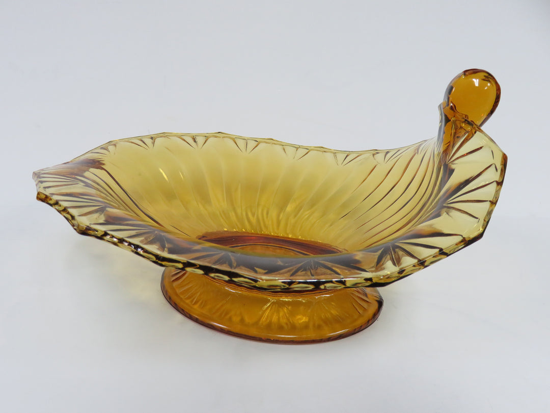 Amber Leaf Shaped Bowl
