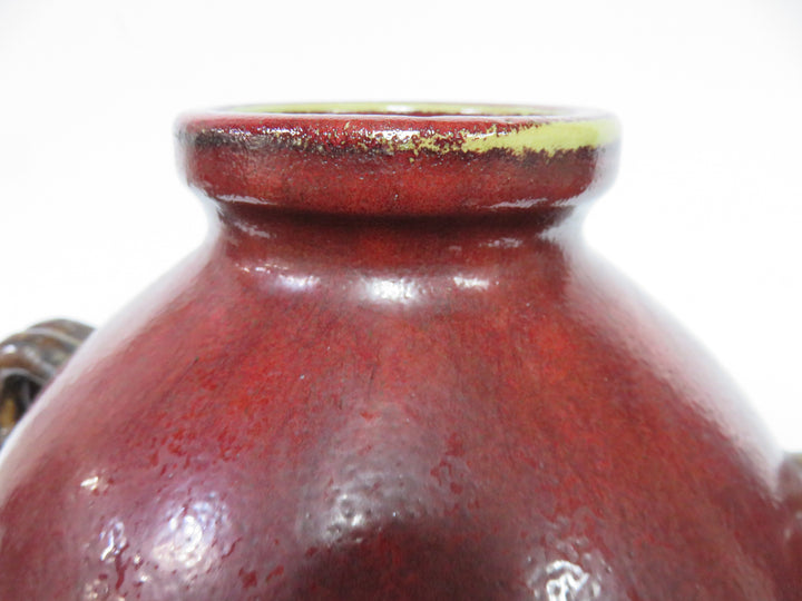 Burgundy Pottery Urn