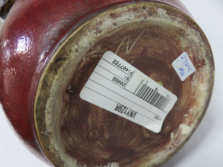Burgundy Pottery Urn