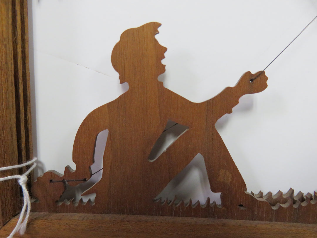 Vintage Woodcut Boys with Kites