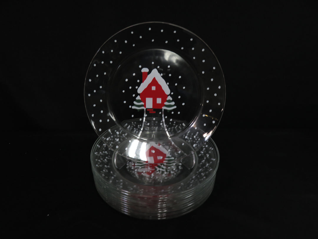 Arcoroc Christmas Plates