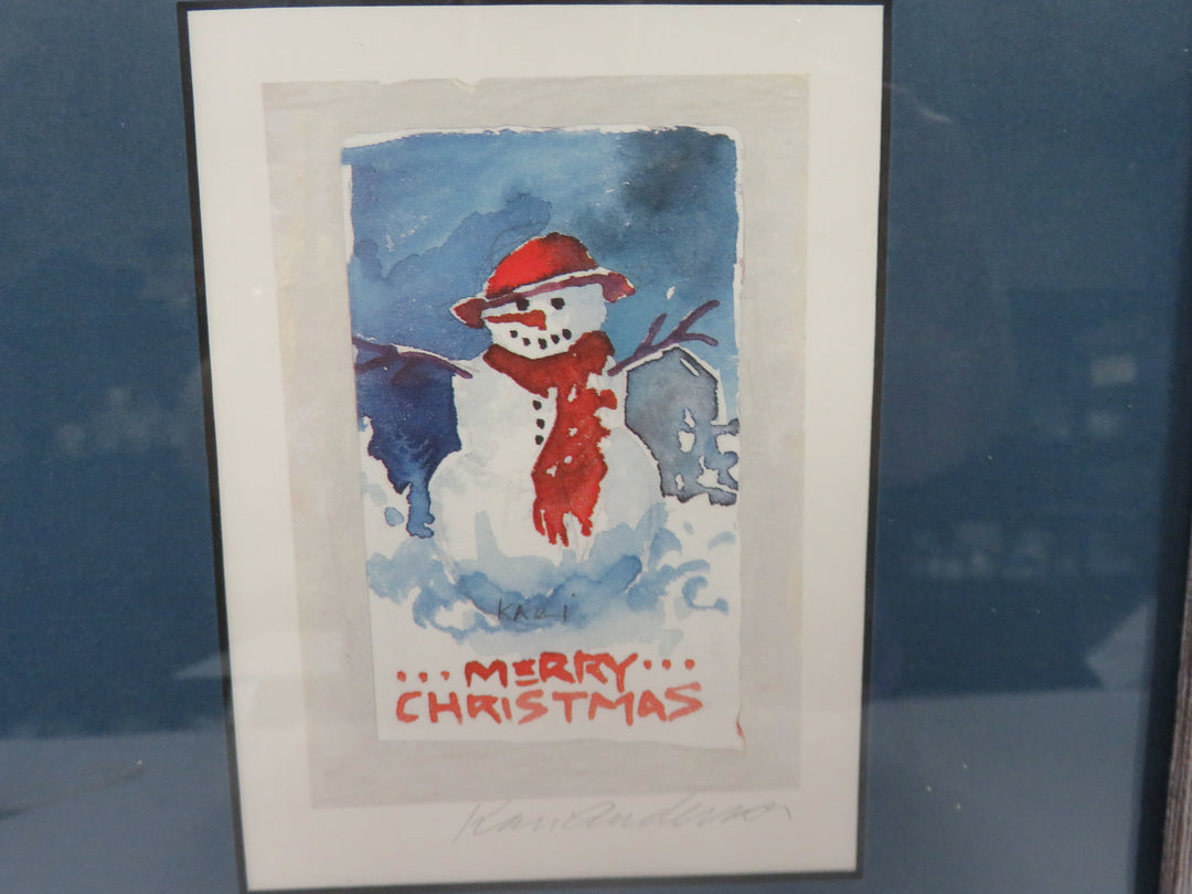 Signed Snowman Print