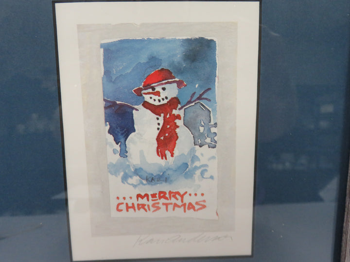 Signed Snowman Print