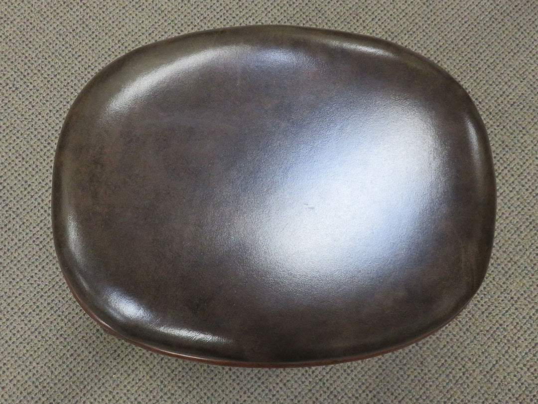 Kindel Footstool with Leather Seat