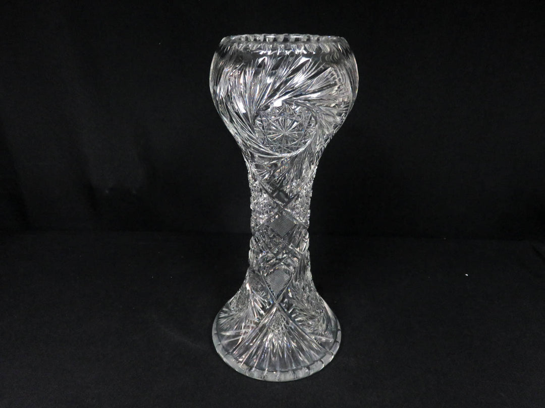 American Brilliant Cut Corset Vase