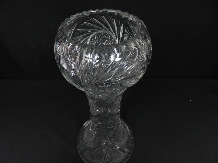 American Brilliant Cut Corset Vase