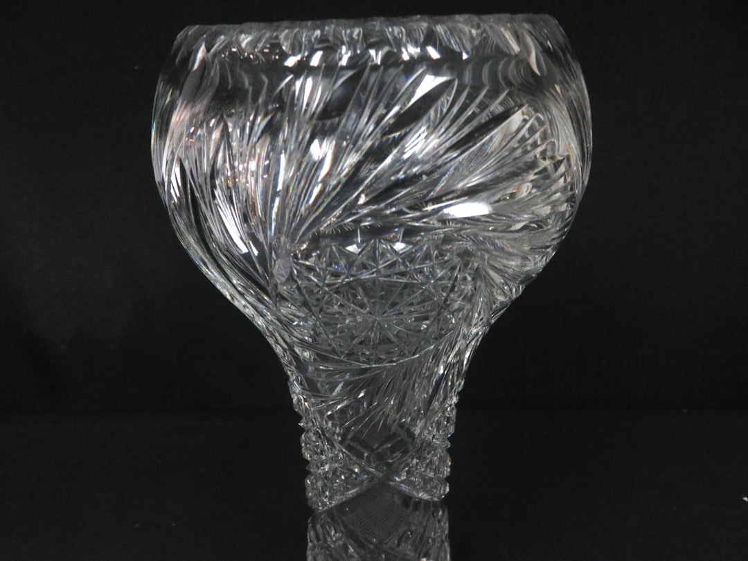 American Brilliant Cut Corset Vase