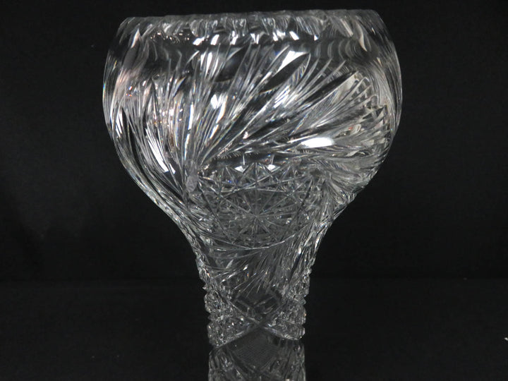 American Brilliant Cut Corset Vase