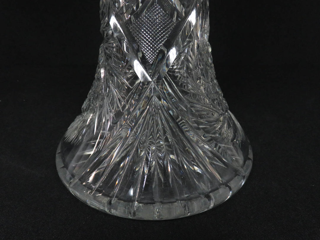 American Brilliant Cut Corset Vase