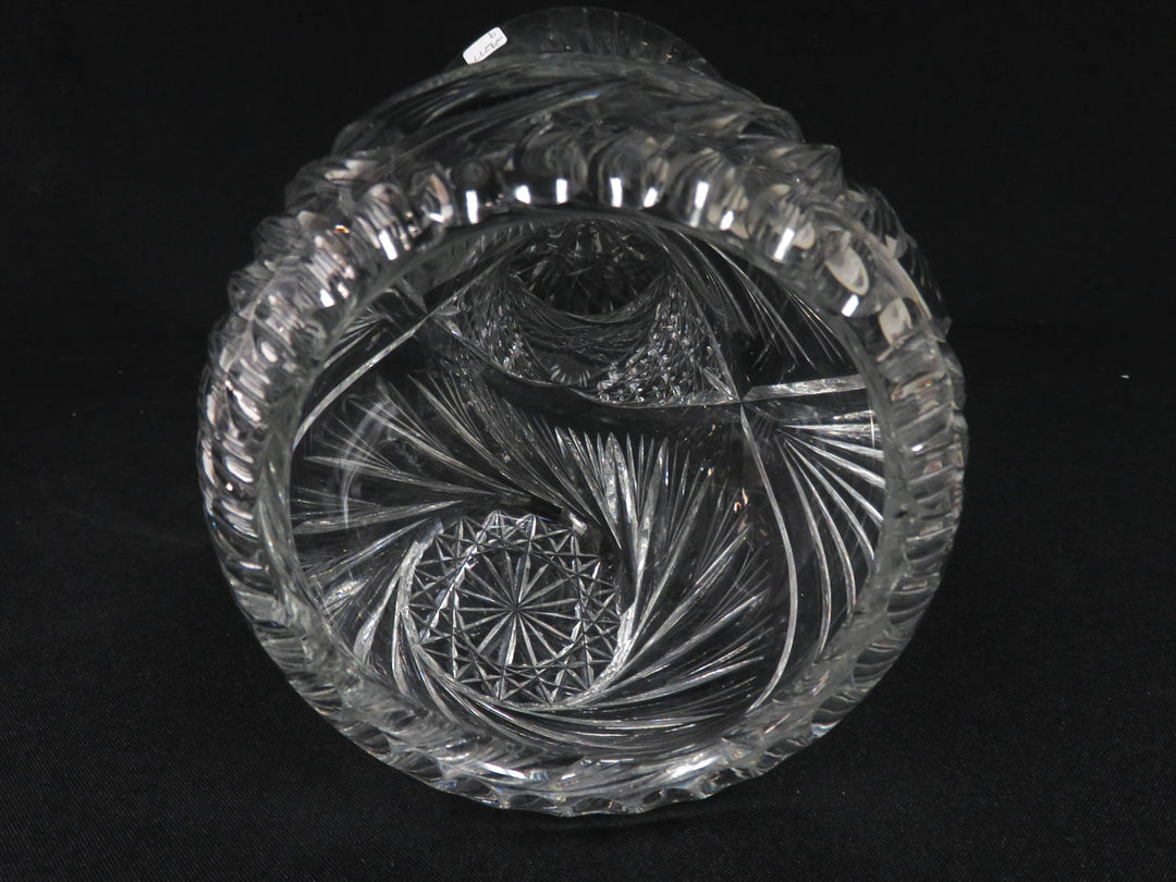 American Brilliant Cut Corset Vase