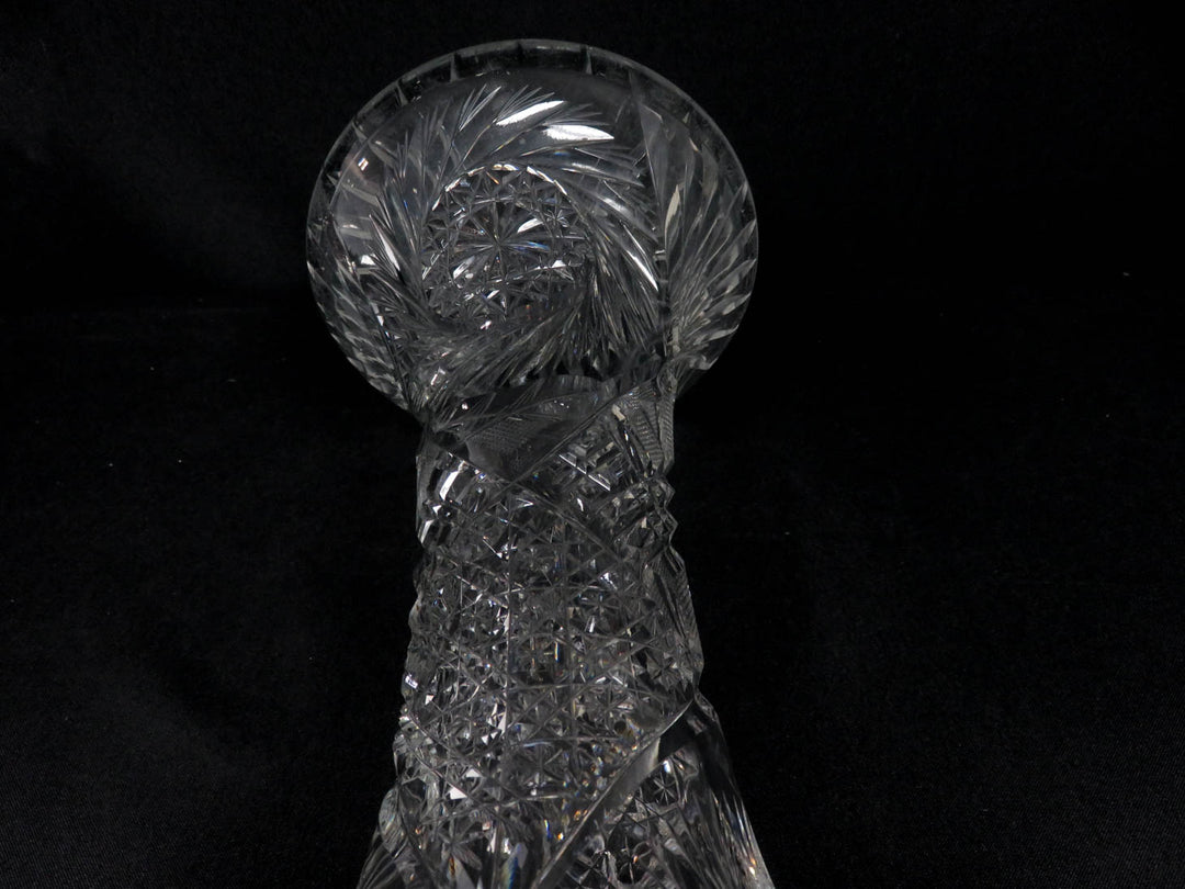 American Brilliant Cut Corset Vase