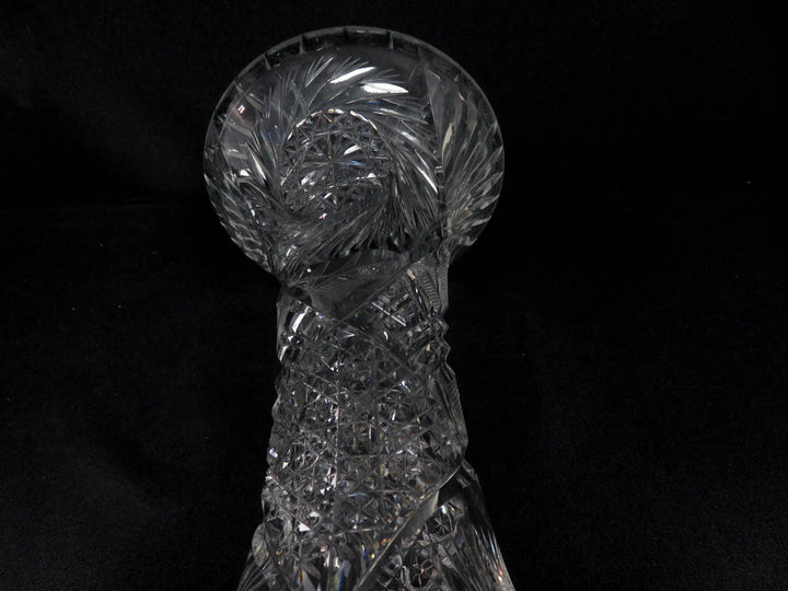 American Brilliant Cut Corset Vase