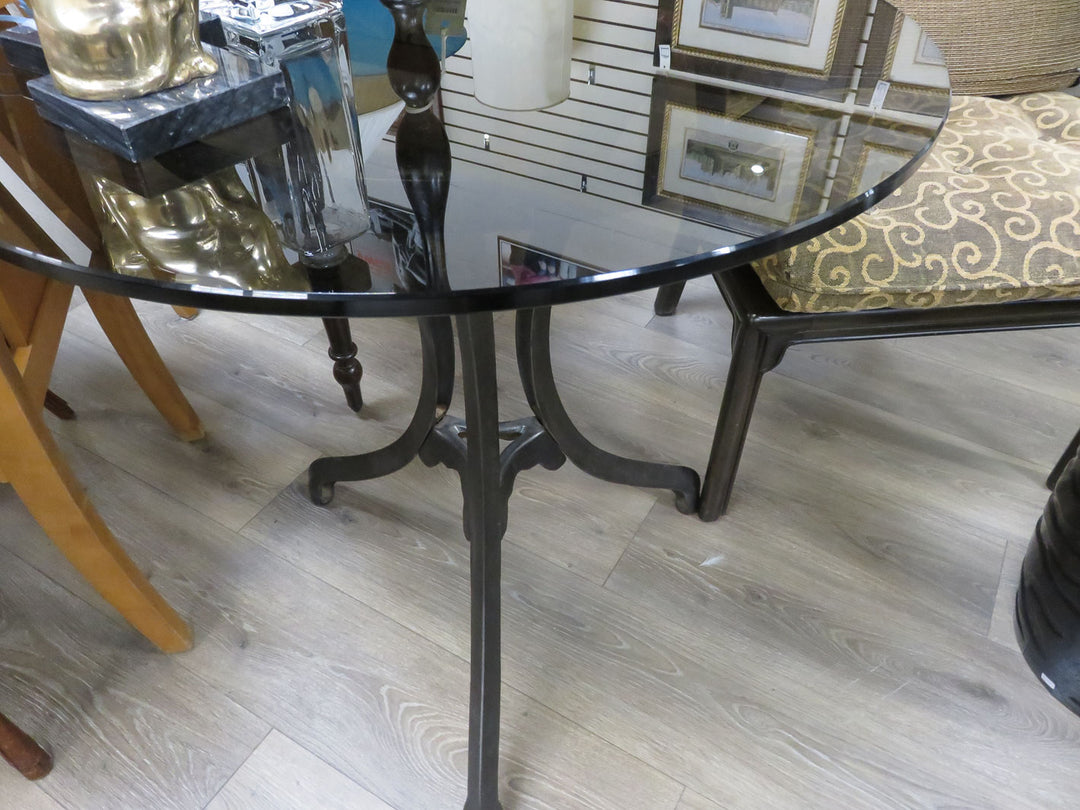 Iron & Glass Side Table