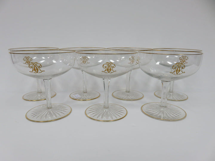 Vintage Champagne Coupes