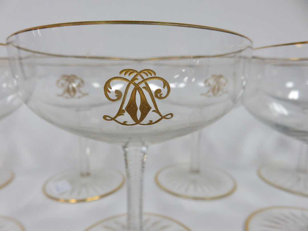 Vintage Champagne Coupes