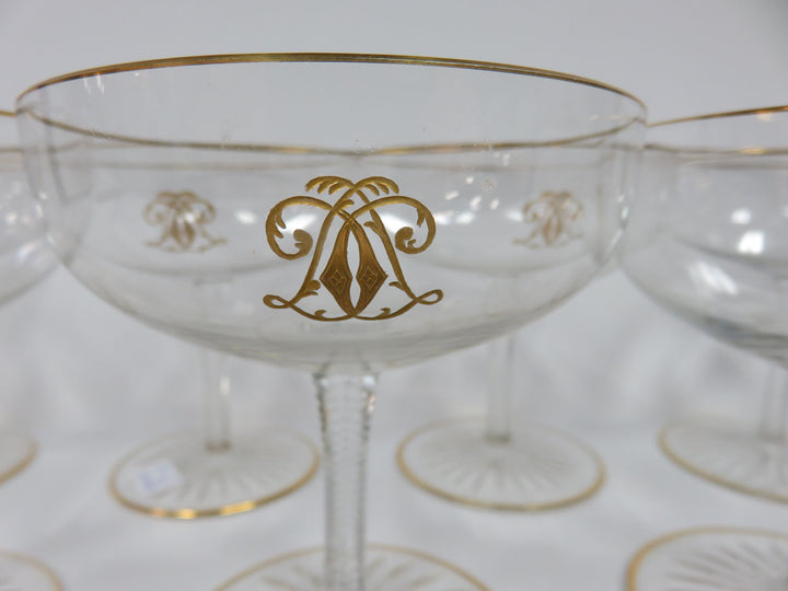 Vintage Champagne Coupes