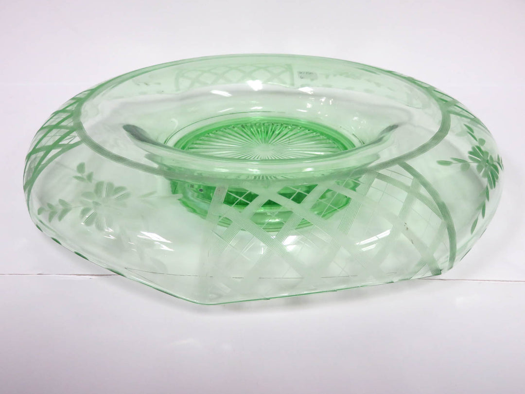 Vintage Uranium Glass Console Bowl