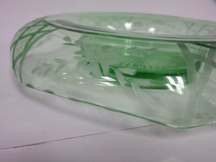 Vintage Uranium Glass Console Bowl