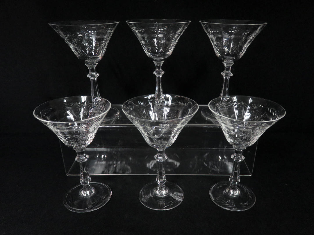 Etched Champagne Coupes