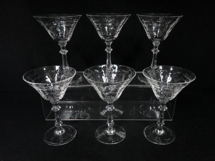 Etched Champagne Coupes