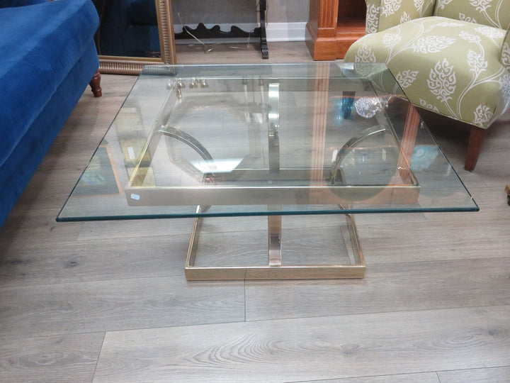 Brass & Glass Coffee Table