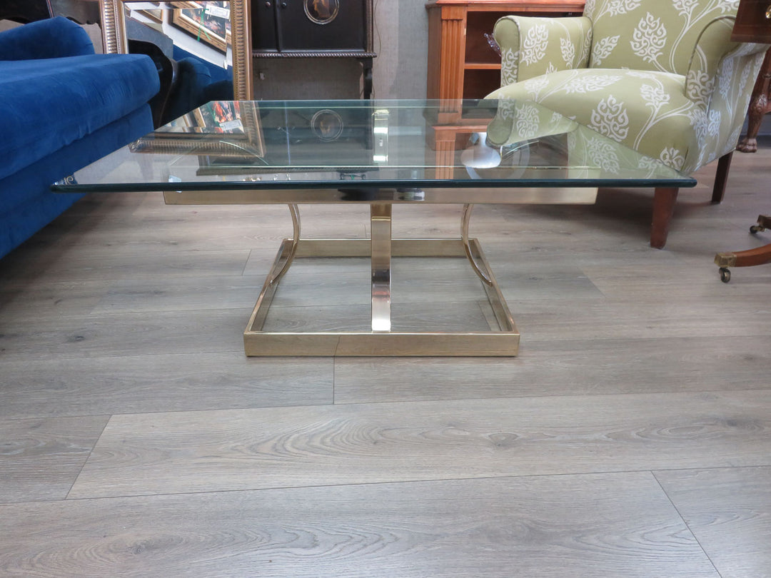 Brass & Glass Coffee Table