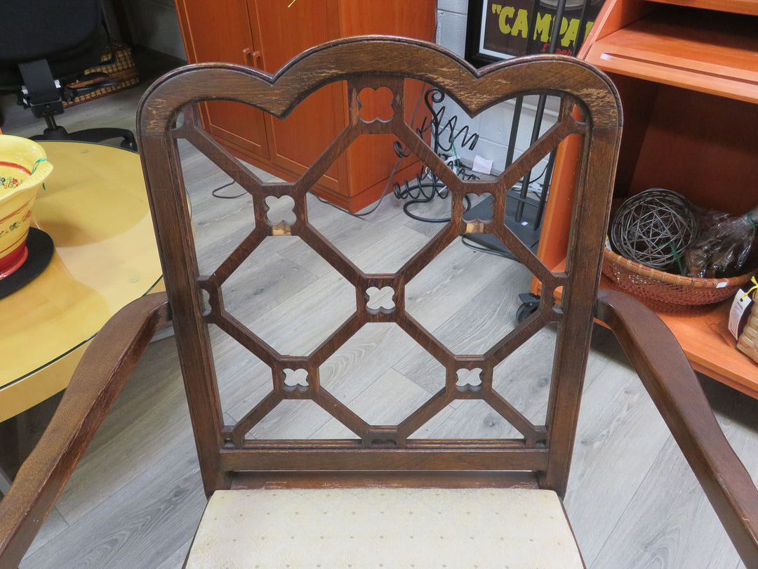 Pair of Lattice Back Arm Chairs