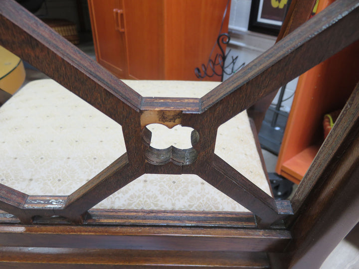 Pair of Lattice Back Arm Chairs